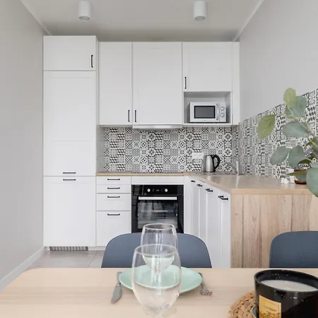 Subtle Grey Apartment With Furnished Balcony And Parking In Krakow By Noclegi Renters-3